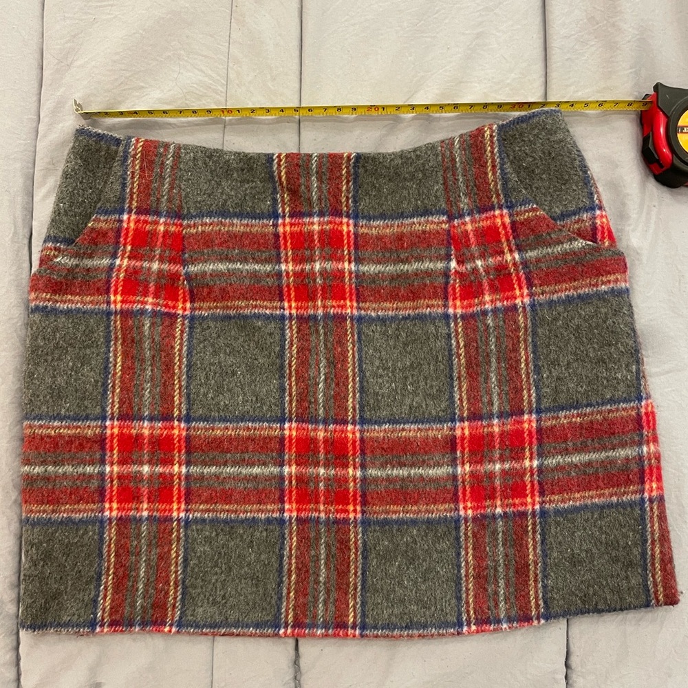 Plaid pencil skirt